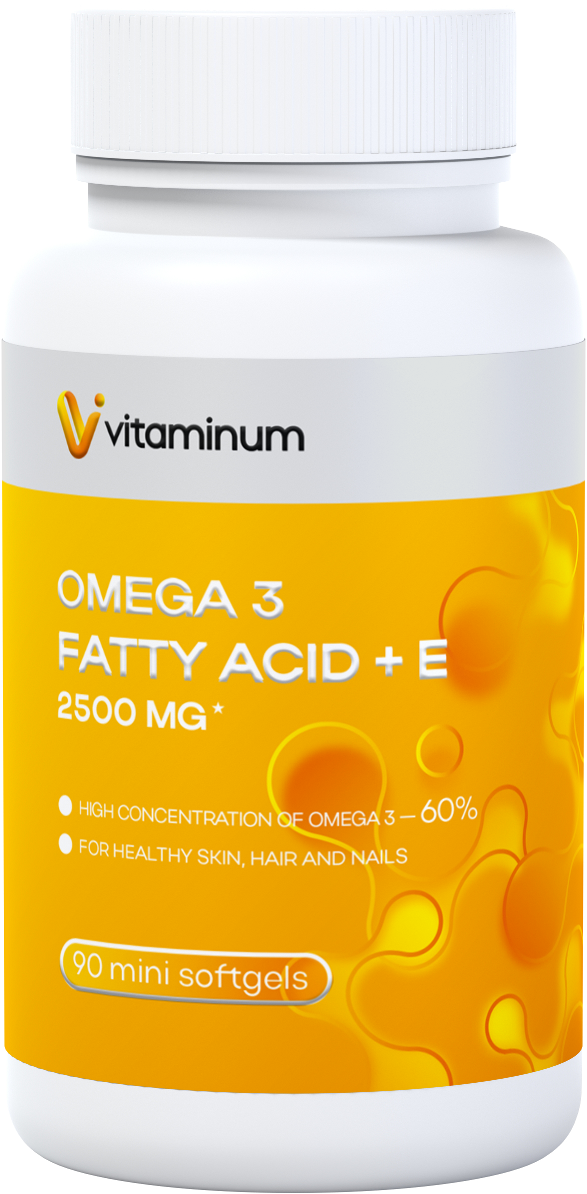  Vitaminum ОМЕГА 3 60% + витамин Е (2500 MG*) 90 капсул 700 мг   в Севастополе