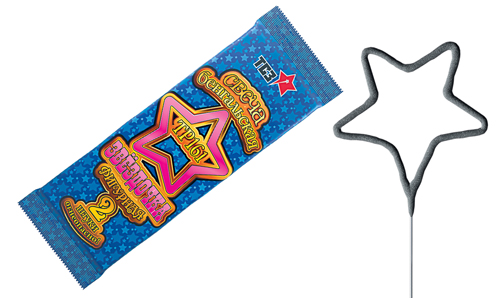  Бенгальские свечи фигурные 2 шт "Звездочка"  в Севастополе